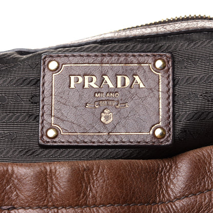 Prada Cervo Antik Front Pocket Hobo Cacao 6 of 14