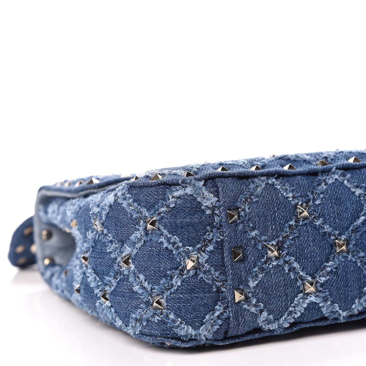 Valentino Garavani Denim Medium Rockstud Spike Shoulder Bag Denim 5 of 8