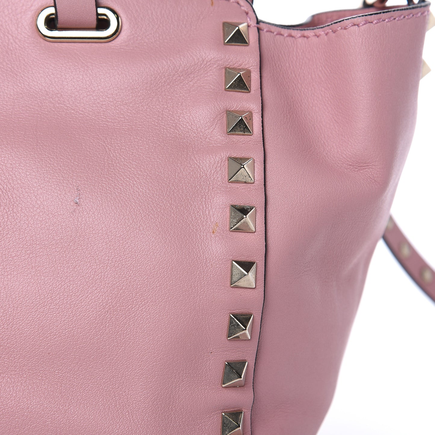 Vitello Small Rockstud Tote Pop Gardenia