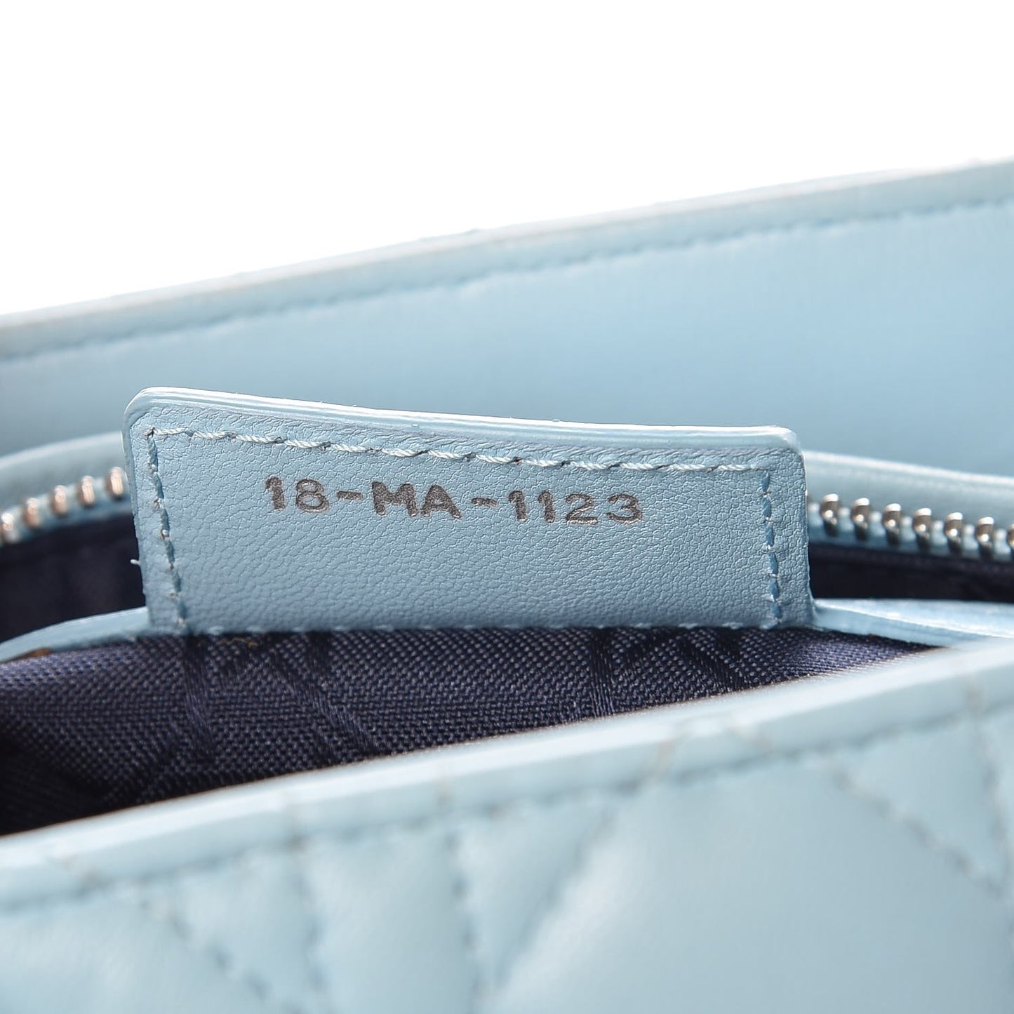 Lambskin Cannage Medium Lady Dior Light Blue