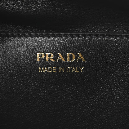 Prada Soft Grain Calfskin Large Demi-Lune Shoulder Bag Black 6 of 10