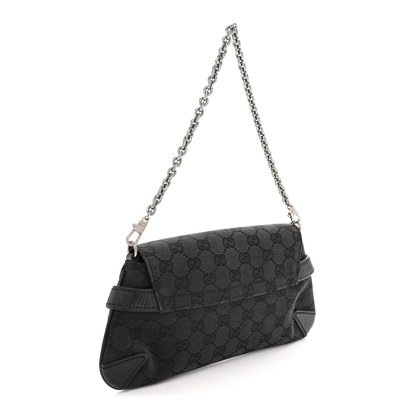 Monogram Horsebit Chain Clutch Black