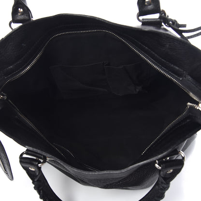Balenciaga Chevre Silver Metallic Edge Hardware Velo Black 7 of 11