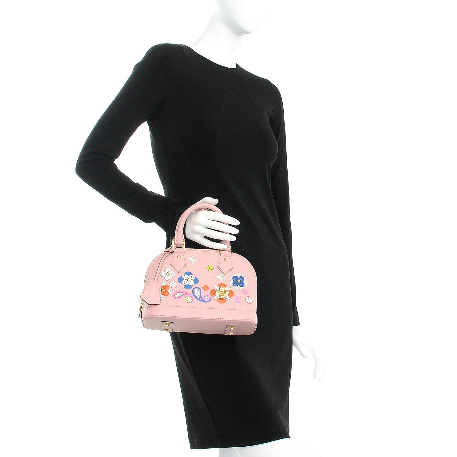 Louis Vuitton Epi Blooming Flowers Alma BB Rose Ballerine 3 of 9
