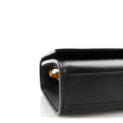 Saint Laurent Grain De Poudre Small Monogram Kate Satchel Black 8 of 9