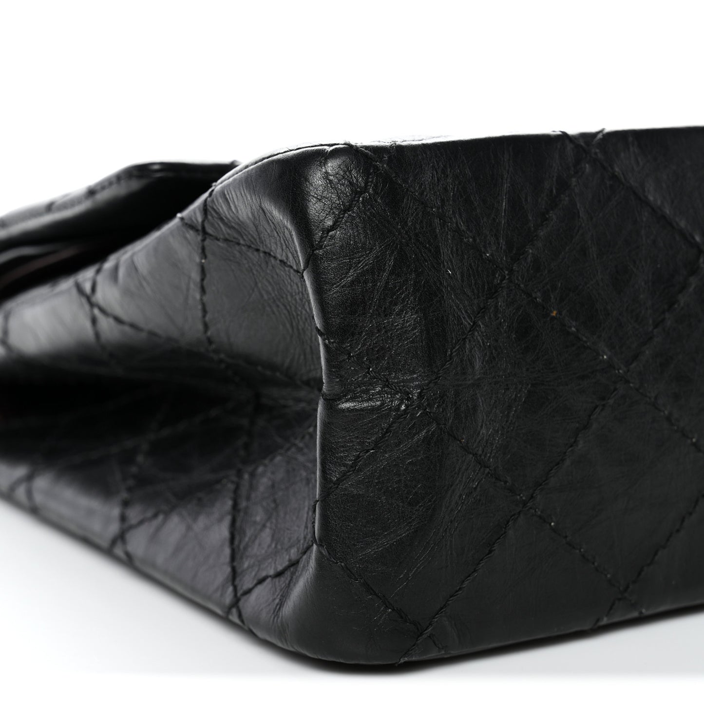 Aged Calfskin Quilted 2.55 Reissue 226 Flap Black
