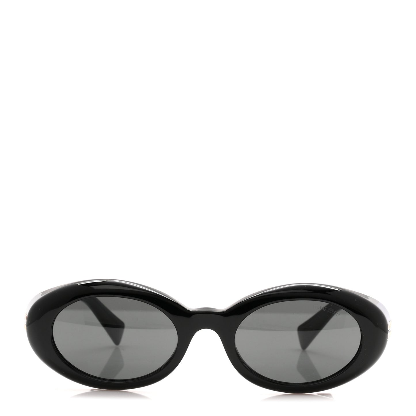 Acetate Oval Reverie Sunglasses SMU B09 Black