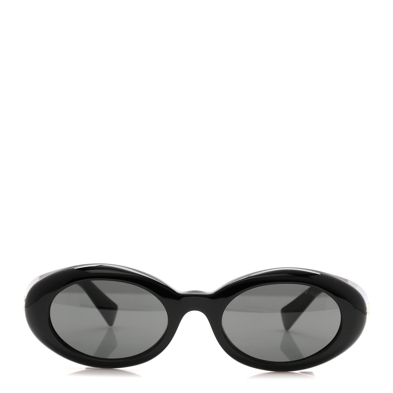 Miu Miu Acetate Oval Reverie Sunglasses SMU B09 Black 2 of 7