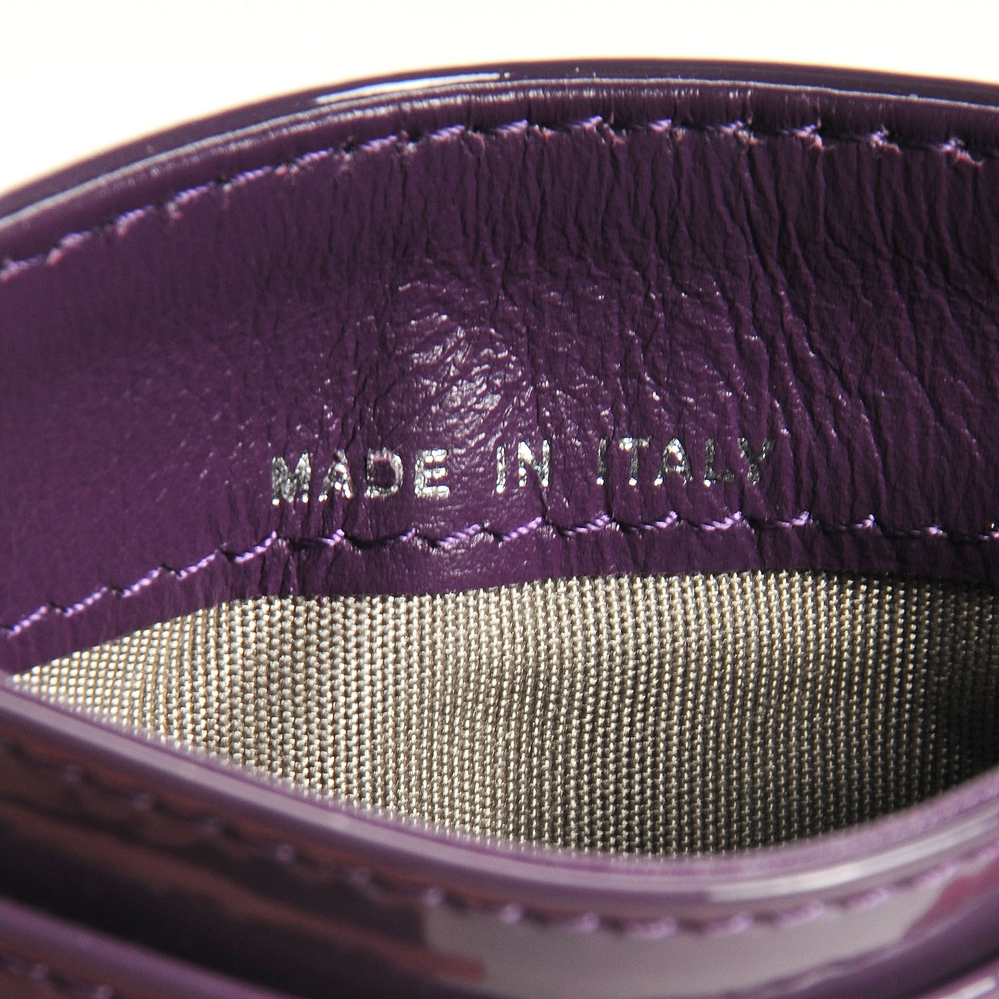 Brilliant Patent Card Holder Purple
