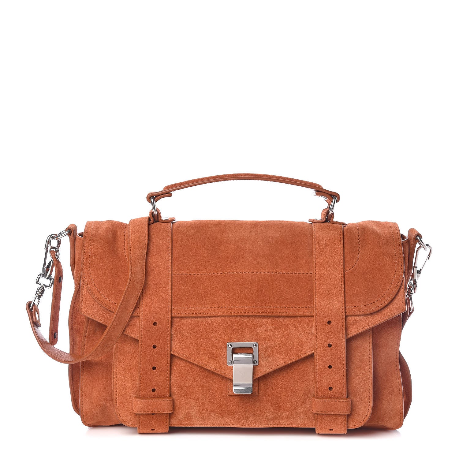 Proenza Schouler Suede PS1 Medium Satchel Red Clay 1 of 20