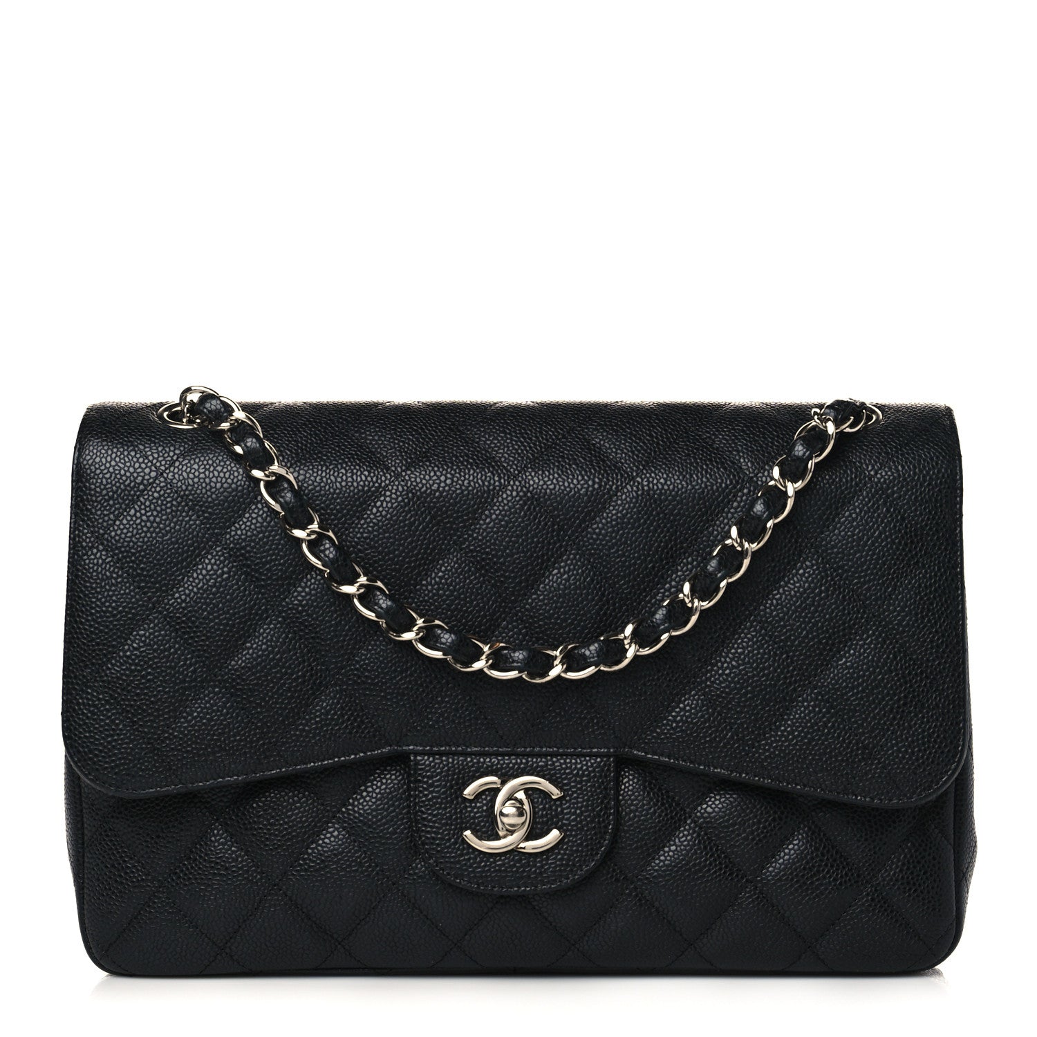 Chanel Caviar Quilted Jumbo Double Flap Black 1 of 10