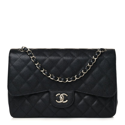 Chanel Caviar Quilted Jumbo Double Flap Black 1 of 10