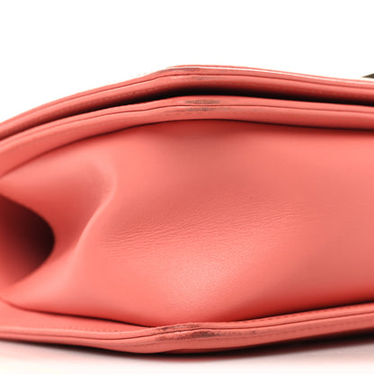 Chanel Lambskin Quilted Medium Boy Flap Coral 9 of 10