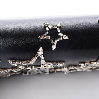 Saint Laurent Calfskin Crystal Star Medium Monogram Kate Satchel Black 8 of 9