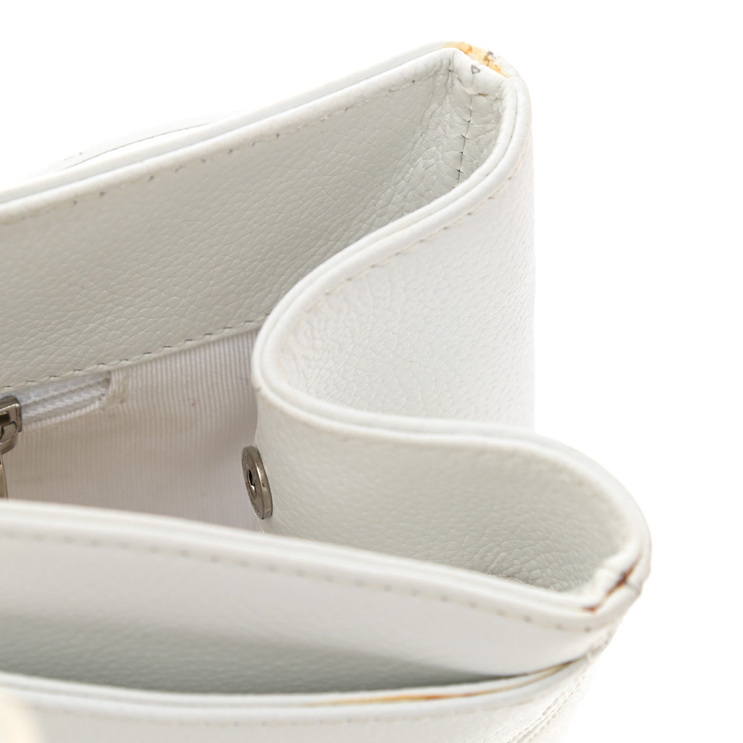 Calfskin Cerf Executive Shopper Tote White