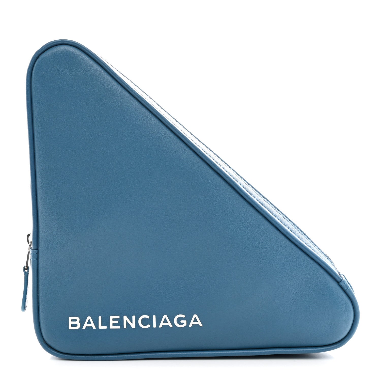 Balenciaga Calfskin M Triangle Pouch Bleu Persan 1 of 7