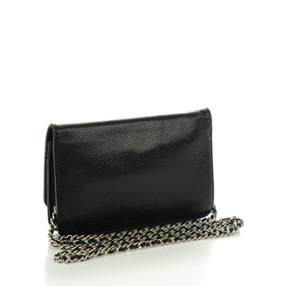 Chanel Caviar Timeless CC Wallet On Chain WOC Black 3 of 8