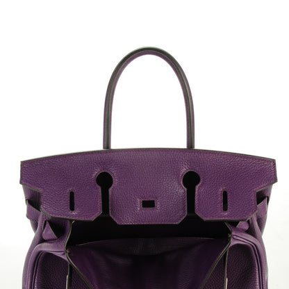 Hermes Taurillon Clemence Birkin 30 Ultraviolet 24 of 27