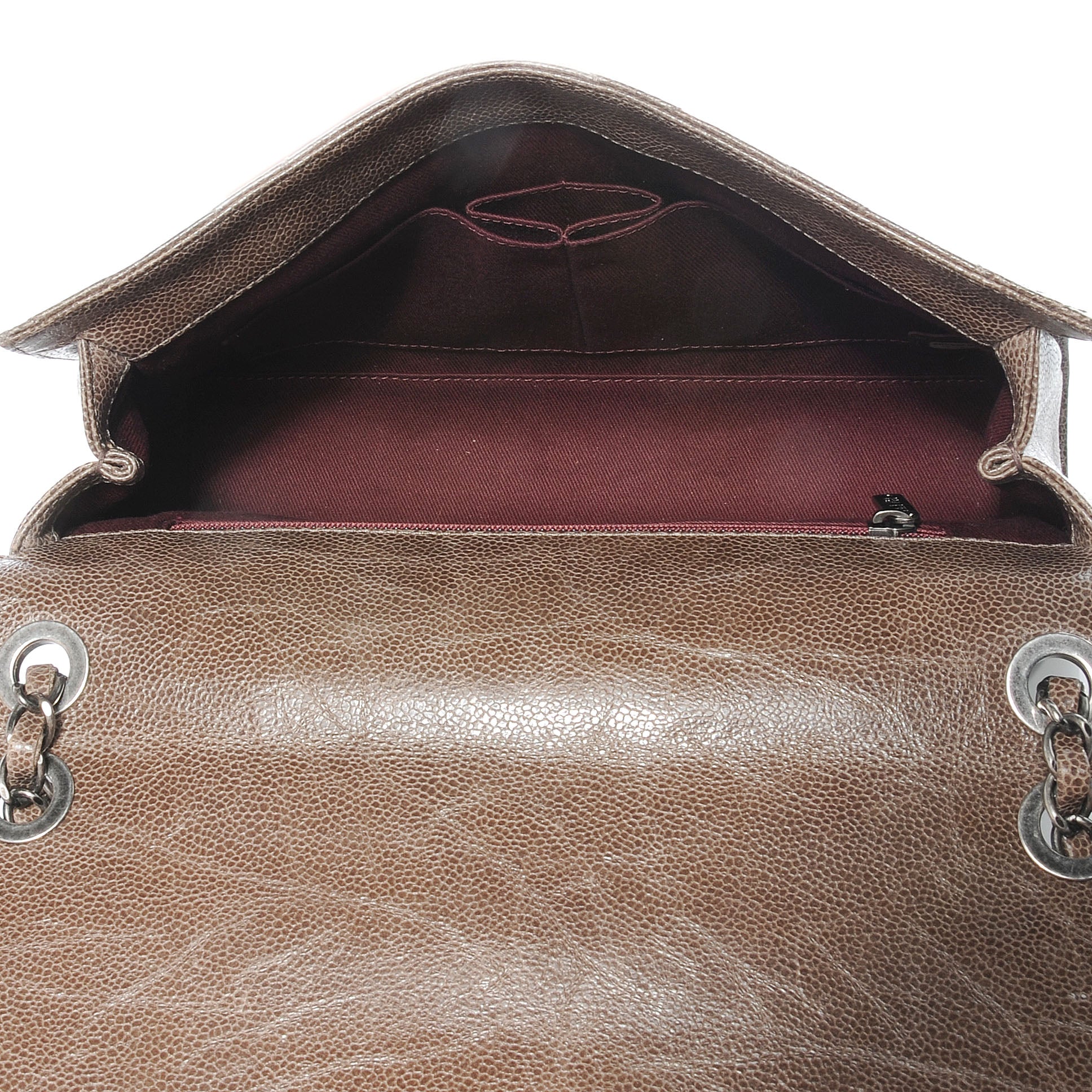 Chanel Caviar CC Crave Jumbo Flap Brown 4 of 7