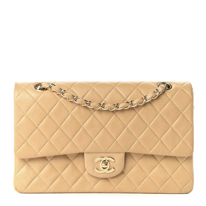 Chanel Lambskin Quilted Medium Double Flap Beige 1 of 19
