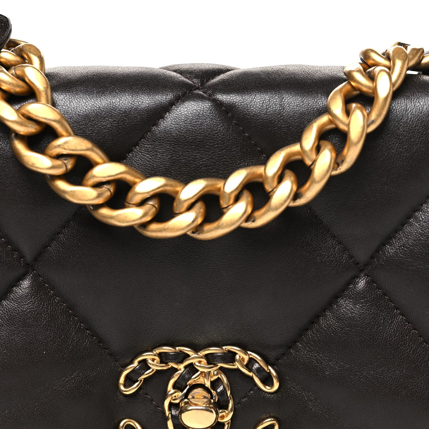 Chanel Lambskin Quilted Medium Chanel 19 Flap Dark Brown 8 of 11