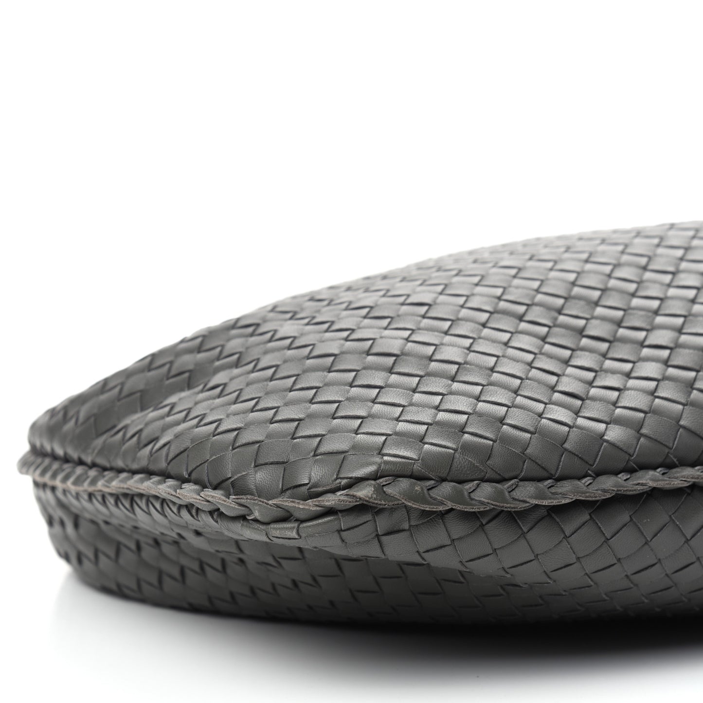 Nappa Intrecciato Large Veneta Hobo Light Grey