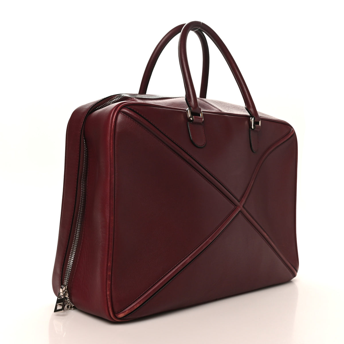 Calfskin Travel Bag Burgundy