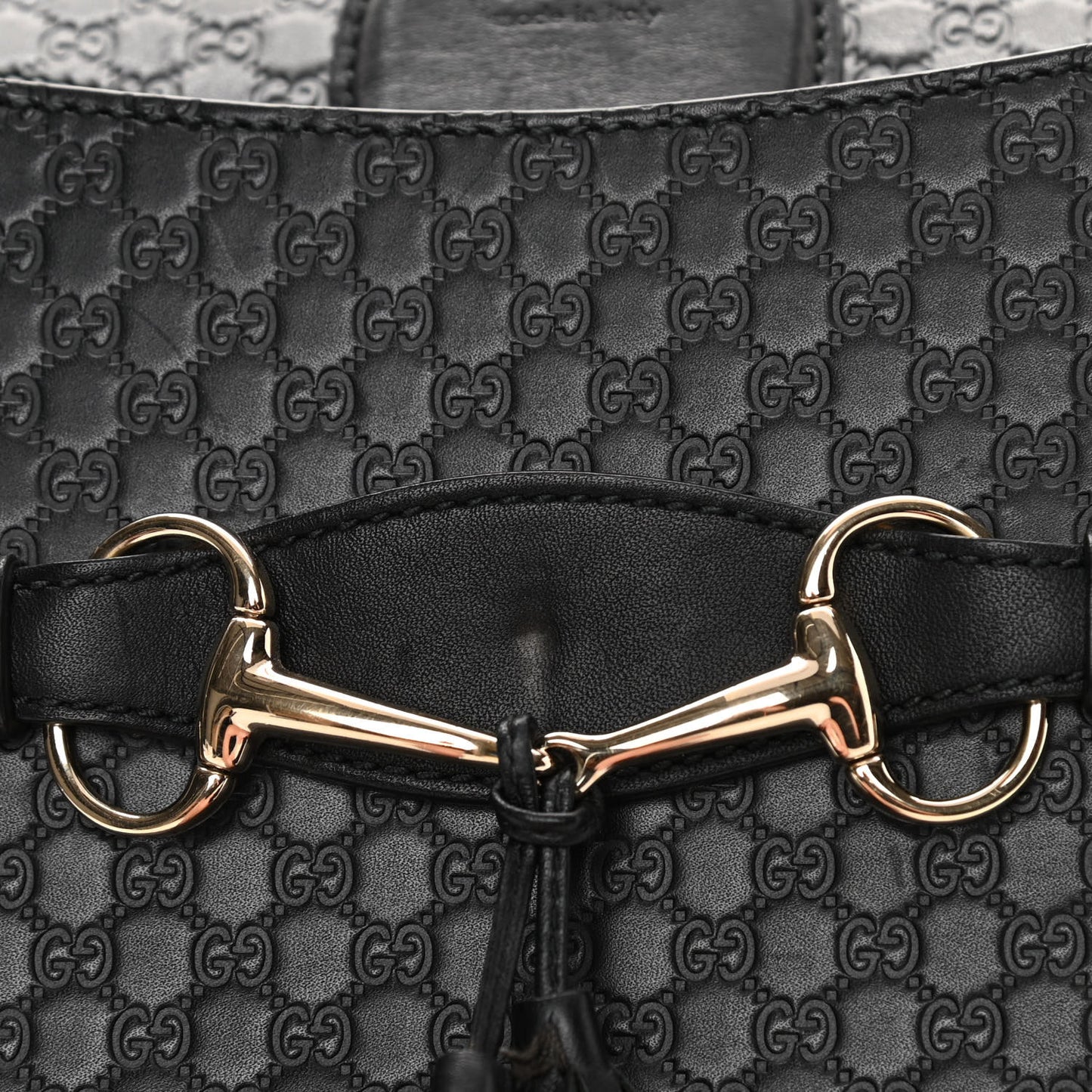 Microguccissima Medium Emily Chain Shoulder Bag Black