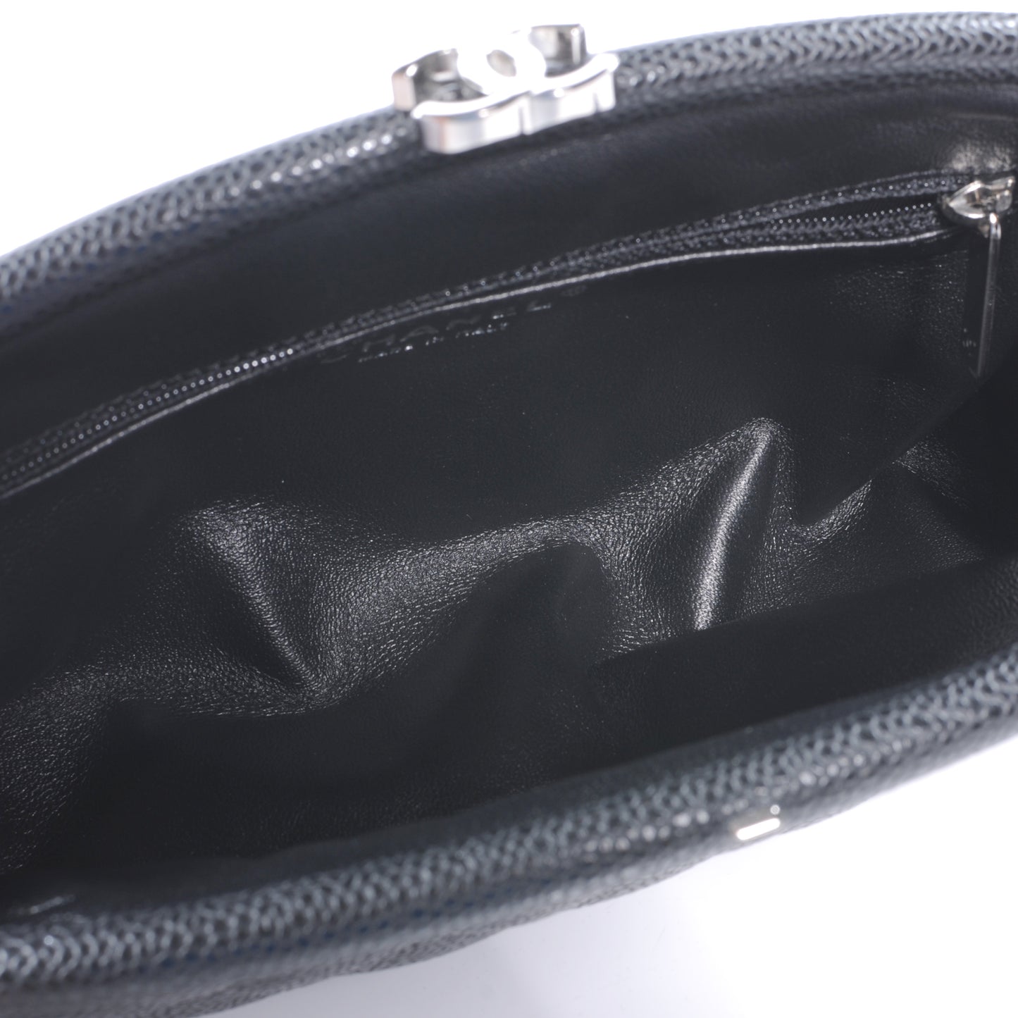 Caviar Quilted Timeless Clutch Black