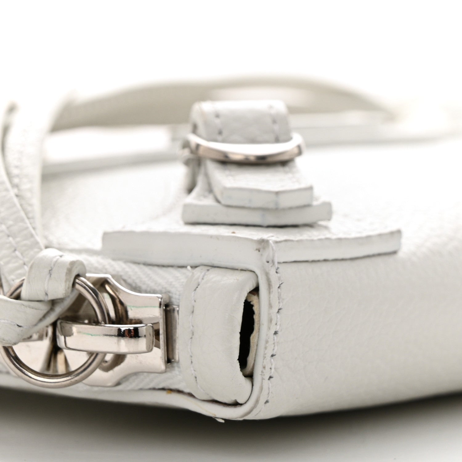 Balenciaga Classic Silver Hardware Reporter Crossbody White 10 of 11