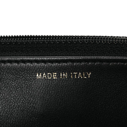 Chanel Tweed Quilted CC Pearl Crush Wallet On Chain WOC Black 9 of 15