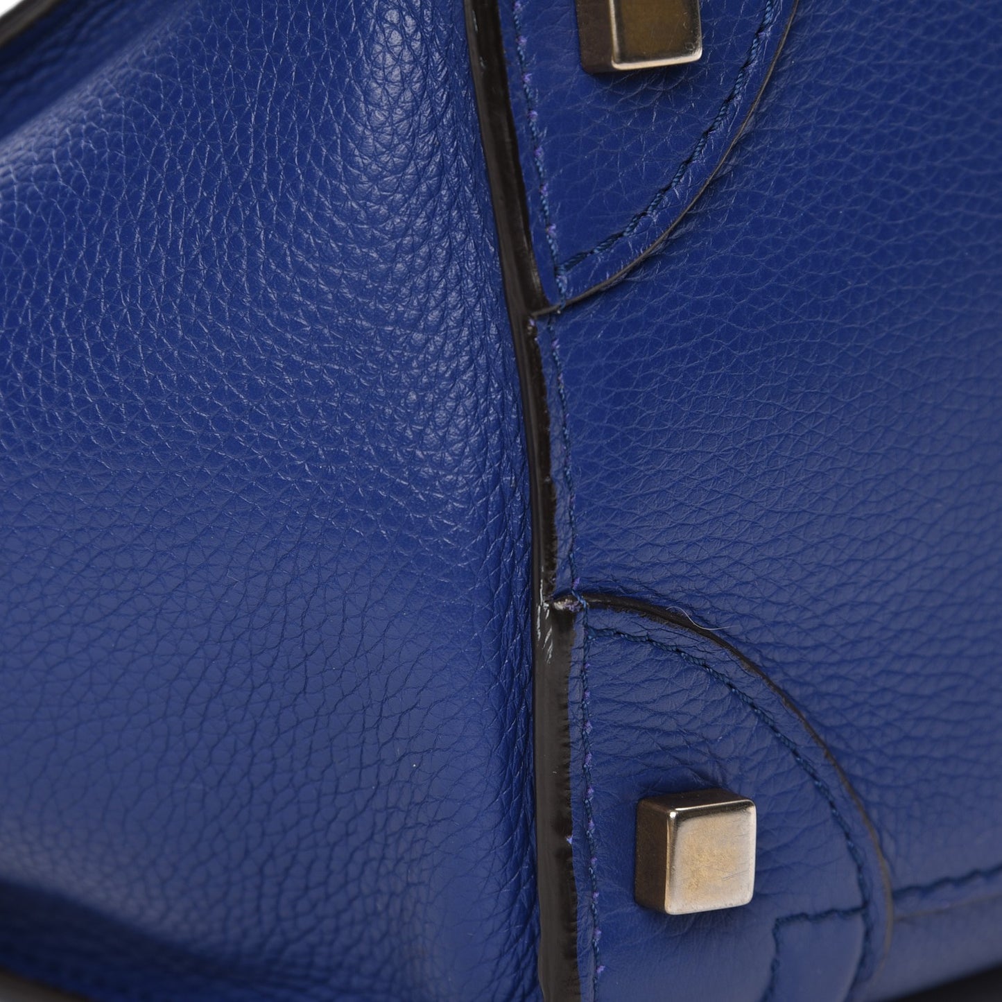 Drummed Calfskin Micro Luggage Indigo