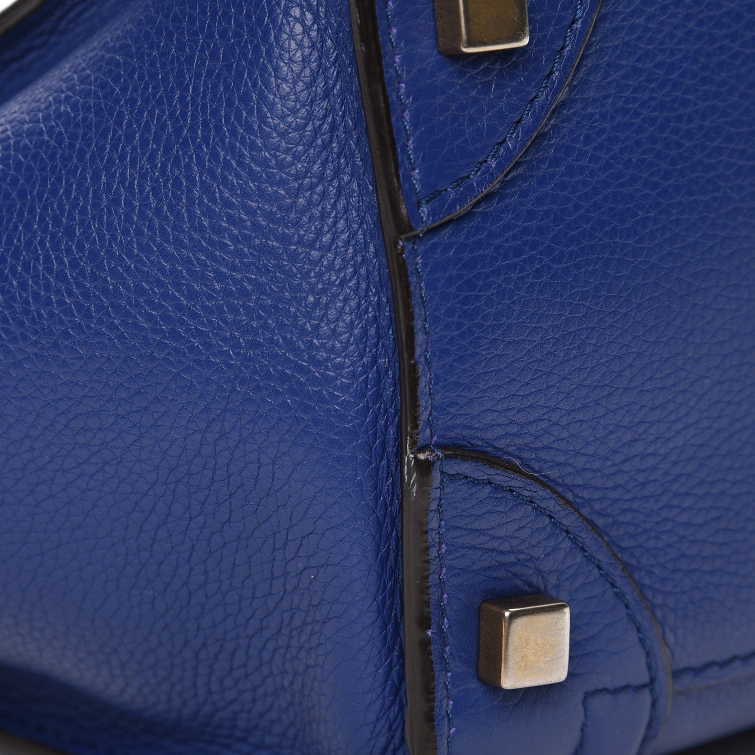 Celine Drummed Calfskin Micro Luggage Indigo 8 of 9
