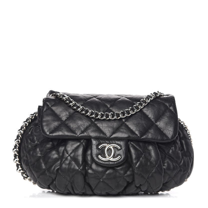 Chanel Washed Lambskin Quilted Medium Chain Around Messenger Black 1 of 11
