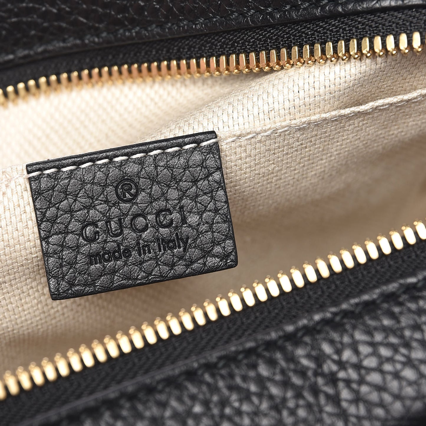 Pebbled Calfskin Small Soho Disco Bag Black