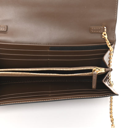 Fendi Vitello Soft F is Fendi Bi-Color FF 1974 Embossed Continental Envelope Wallet On Chain Maya Black 5 of 9