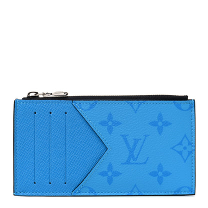 Louis Vuitton Taigarama Coin Card Holder Blue Lagoon 1 of 4