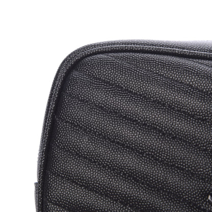 Saint Laurent Grain De Poudre Matelasse Monogram Mini Lou Camera Bag Black 10 of 12