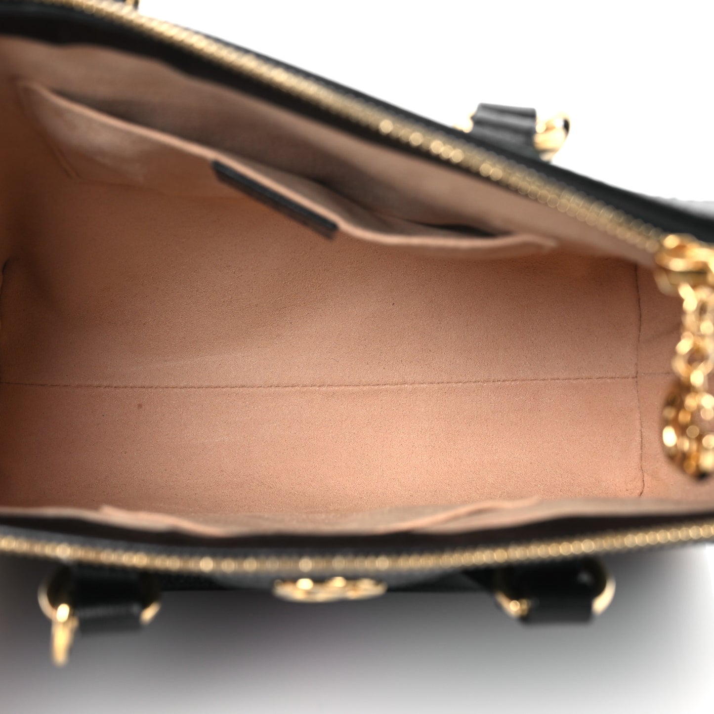 Textured Calfskin Web Small Ophidia Tote Bag Black