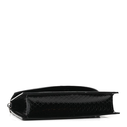 Christian Louboutin Jurassic Snakeskin Embossed Loubi54 Crossbody Clutch Black 4 of 9