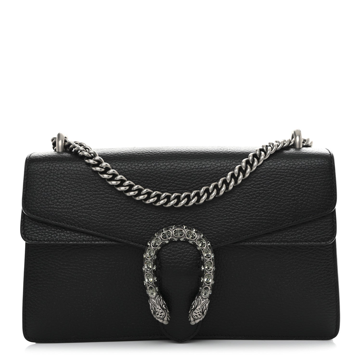 Gucci Pebbled Calfskin Small Dionysus Shoulder Bag Black 1 of 13