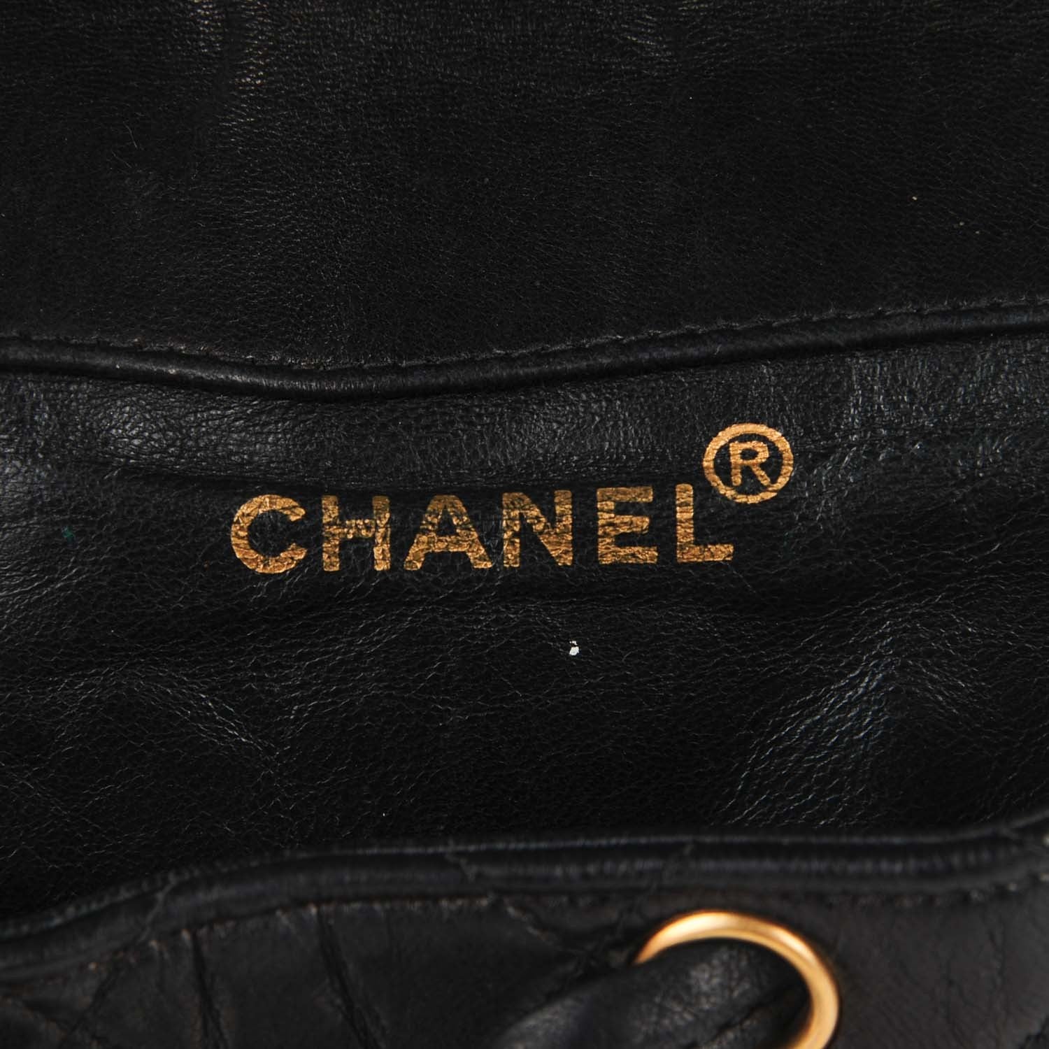 Chanel Lambskin Quilted Backpack Black 6 of 9