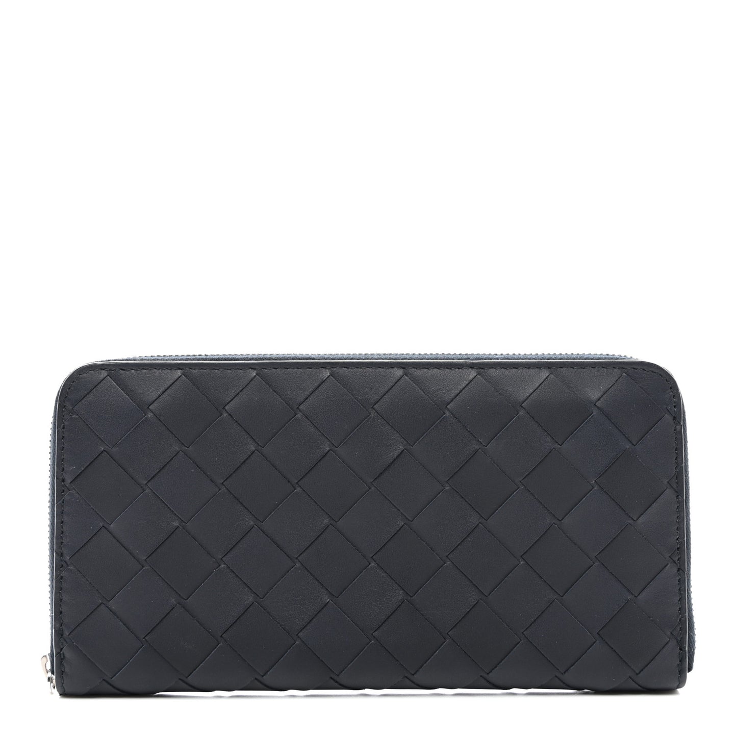 Nappa Intrecciato Zip Around Wallet Black