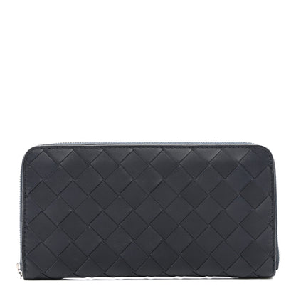 Bottega Veneta Nappa Intrecciato Zip Around Wallet Black 1 of 9