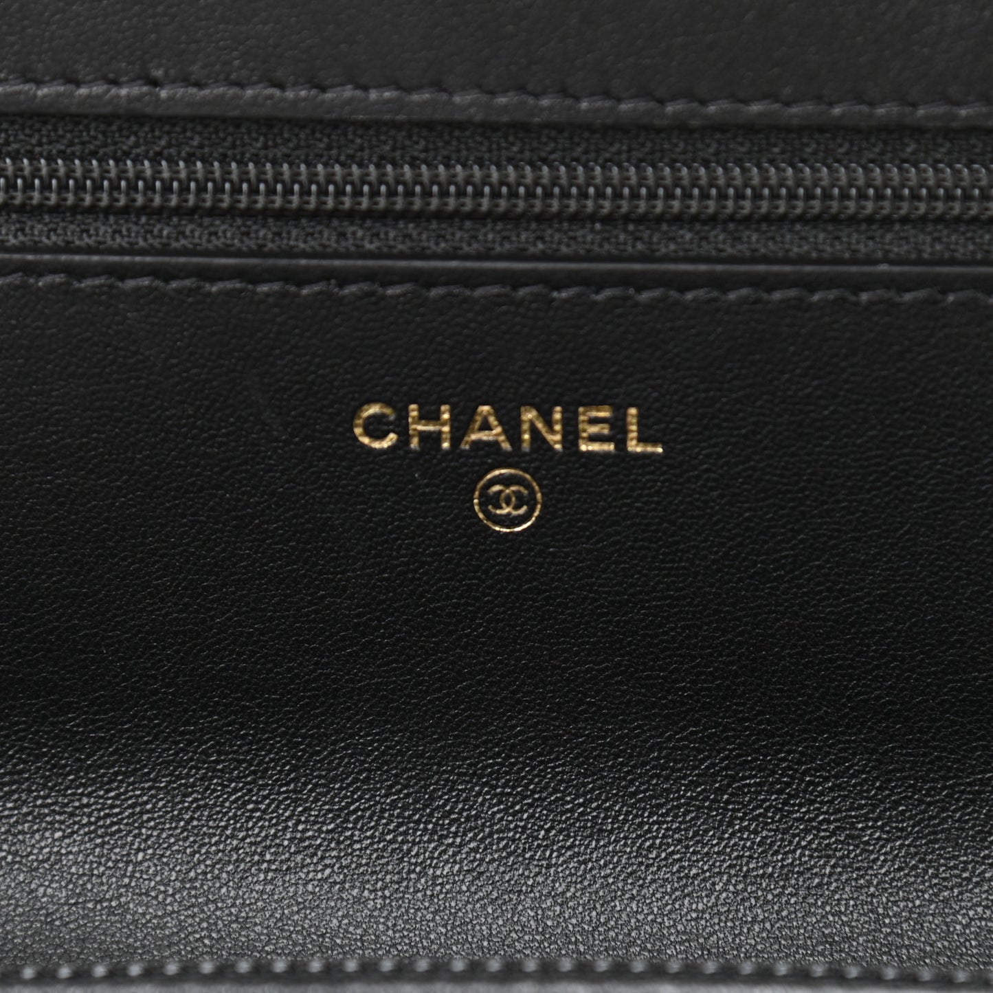 Lambskin Quilted Chanel 19 Wallet On Chain WOC Black
