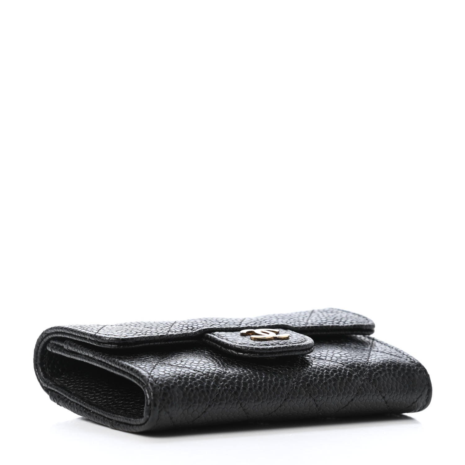 Chanel Caviar Quilted Flap Card Holder Wallet Black 3 of 4