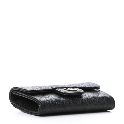 Chanel Caviar Quilted Flap Card Holder Wallet Black 3 of 4
