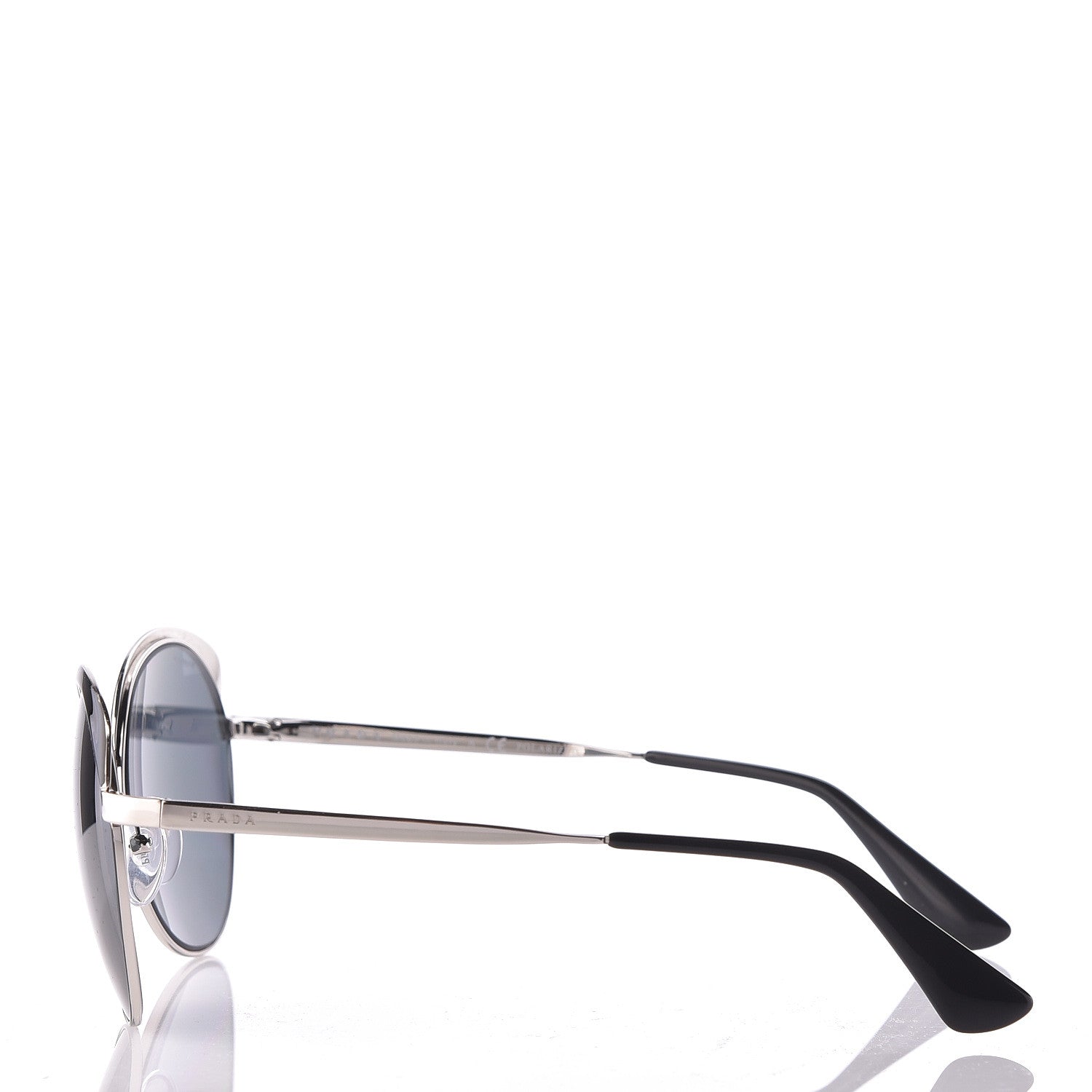 Prada Round Sunglasses SPR 54S Black 3 of 7