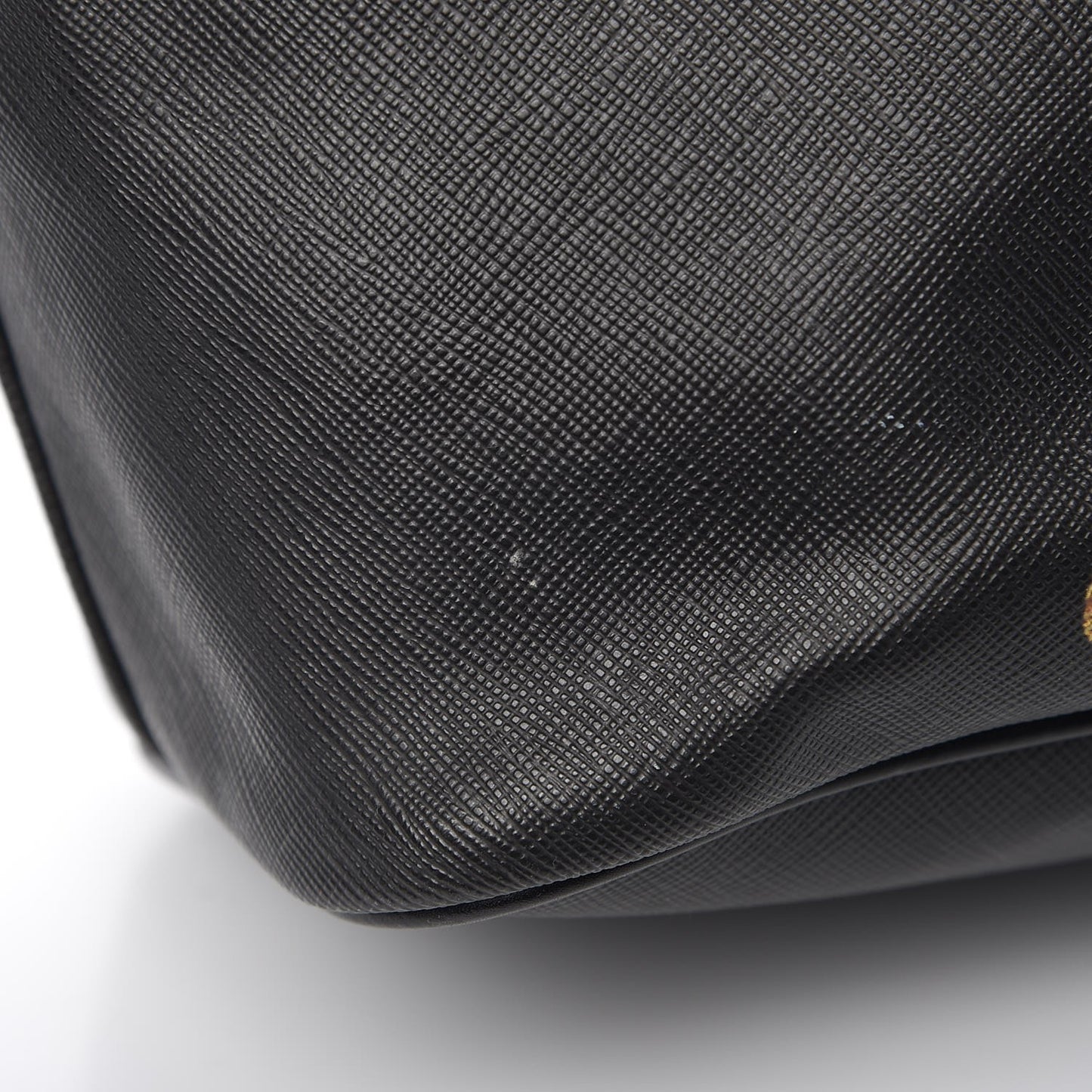 Textured Coated Canvas Bambi Print Large Antigona Tote Black