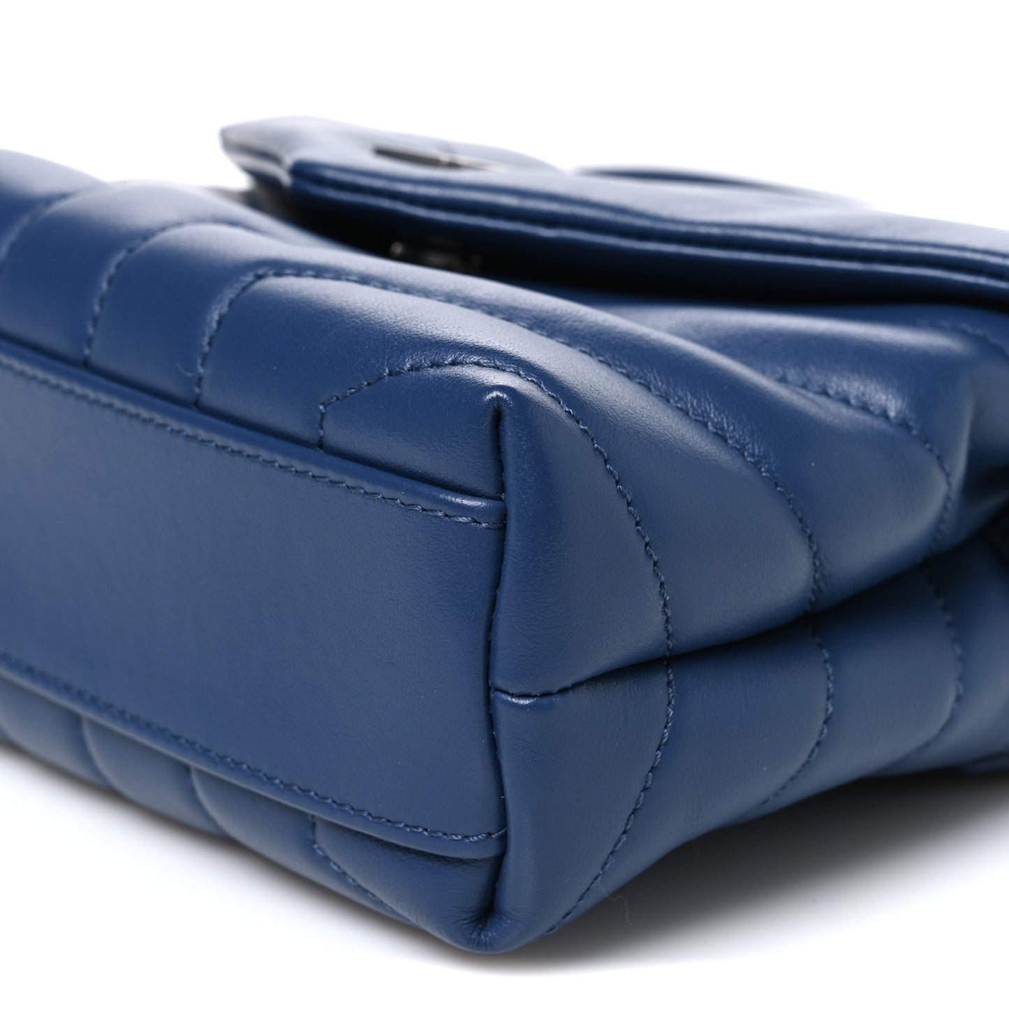 Calfskin Y Quilted Monogram Toy Loulou Crossbody Bag Denim